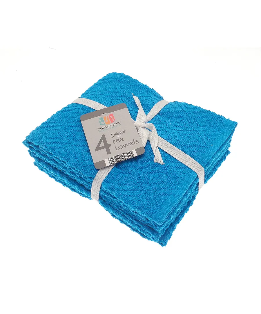 Calypso tea towels (4-pack) – Blue