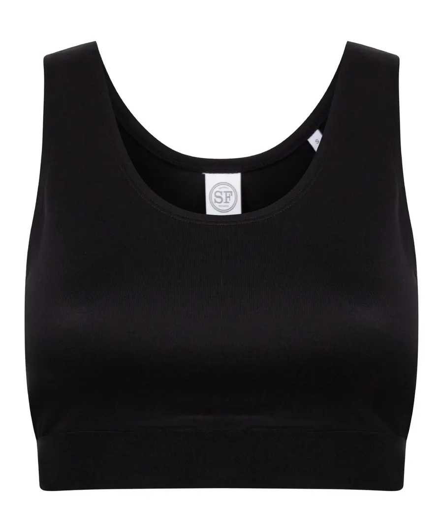 Women's fashion crop top – Black/Black