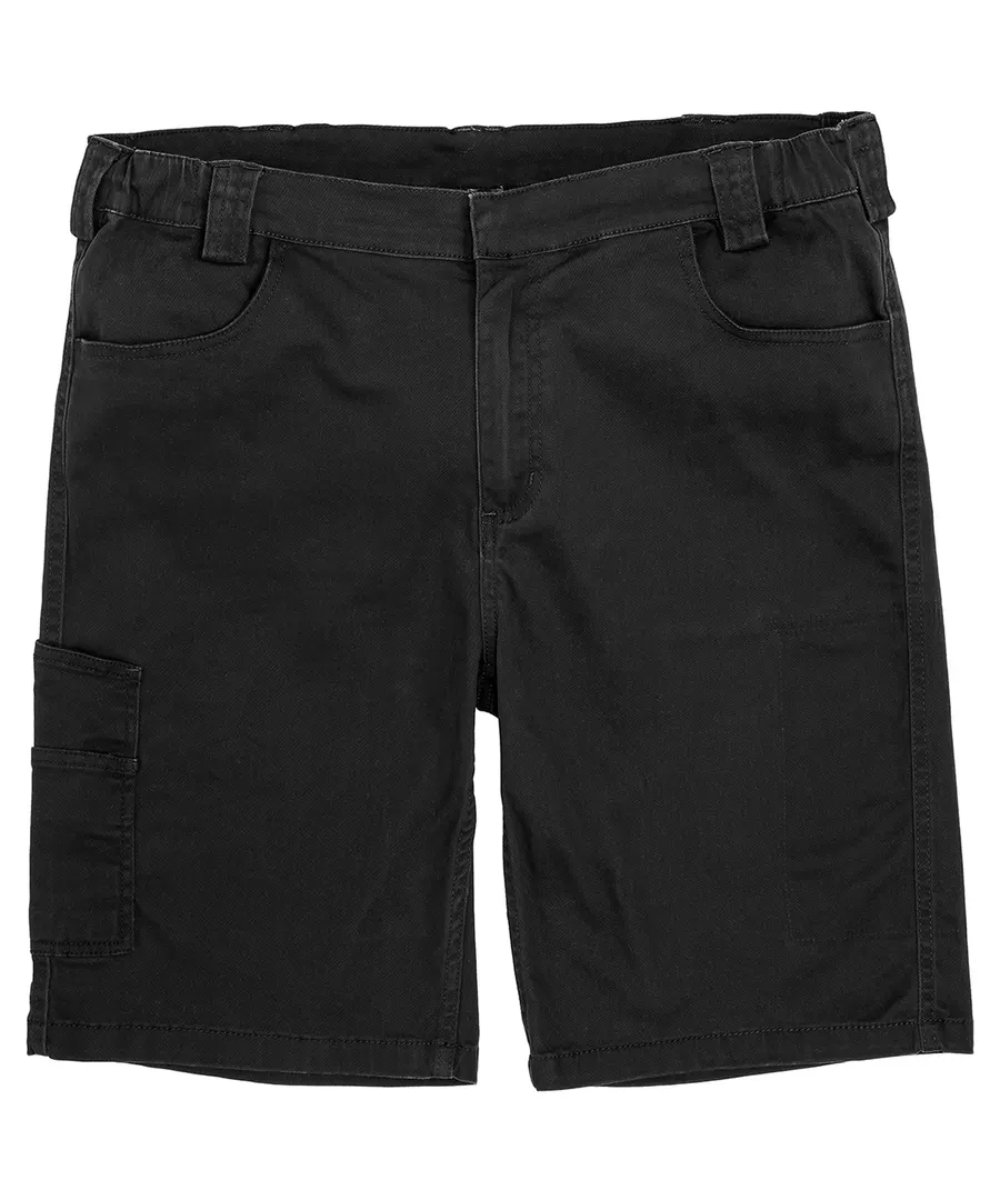 Super-stretch slim chino shorts – Black