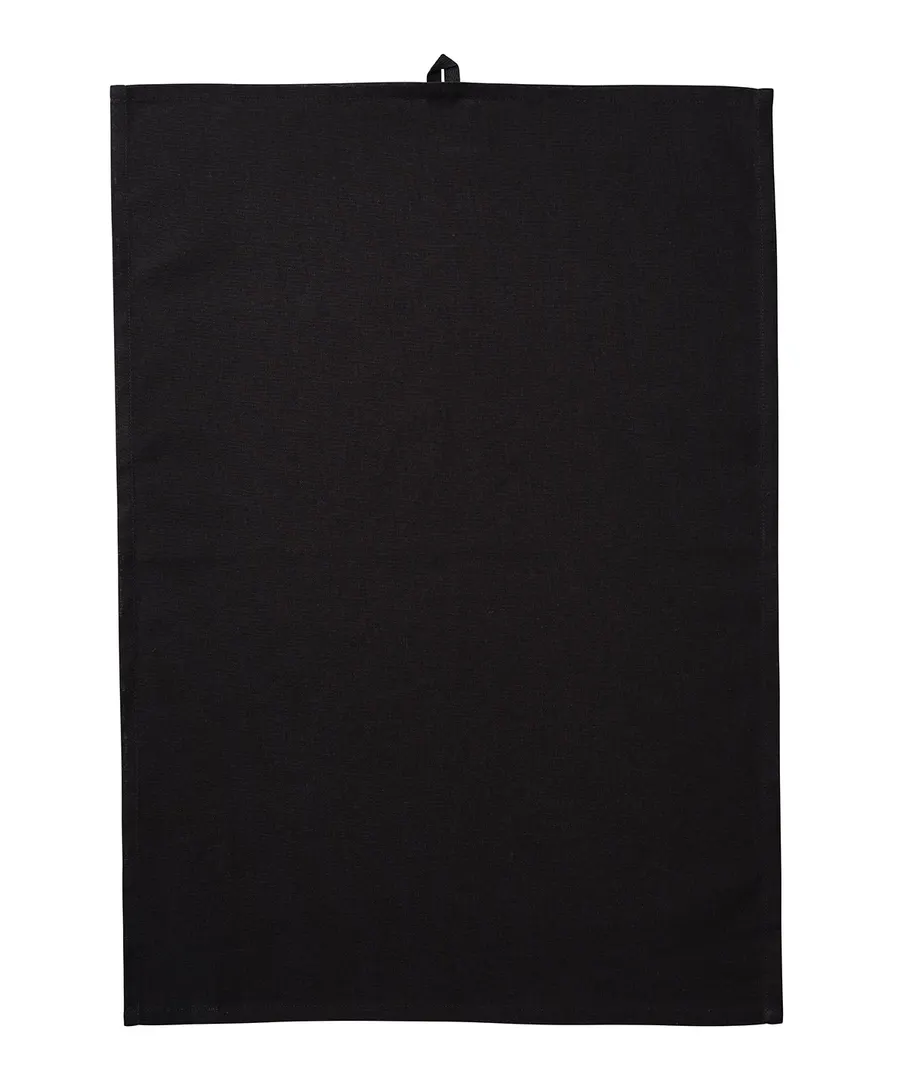 Organic cotton tea towel – Black