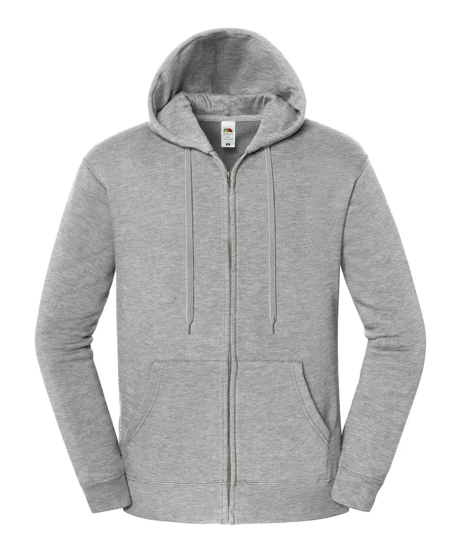 Iconic premium hooded sweat jacket – Athletic Heather