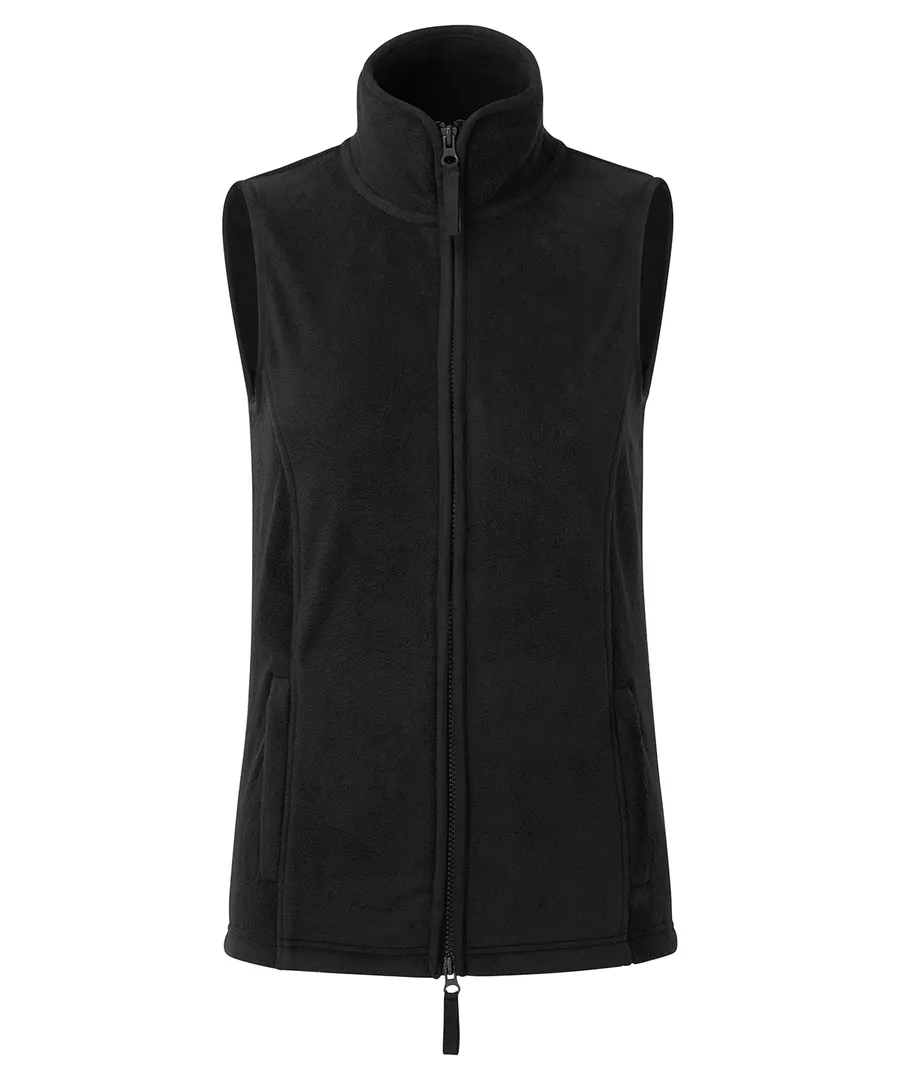 Women’s artisan fleece gilet – Black/Black