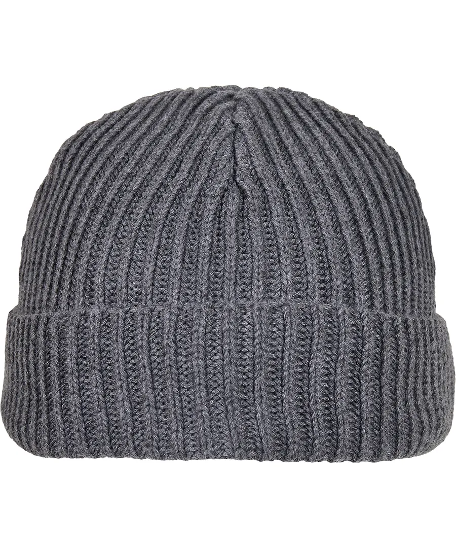 Recycled yarn fisherman beanie – Asphalt