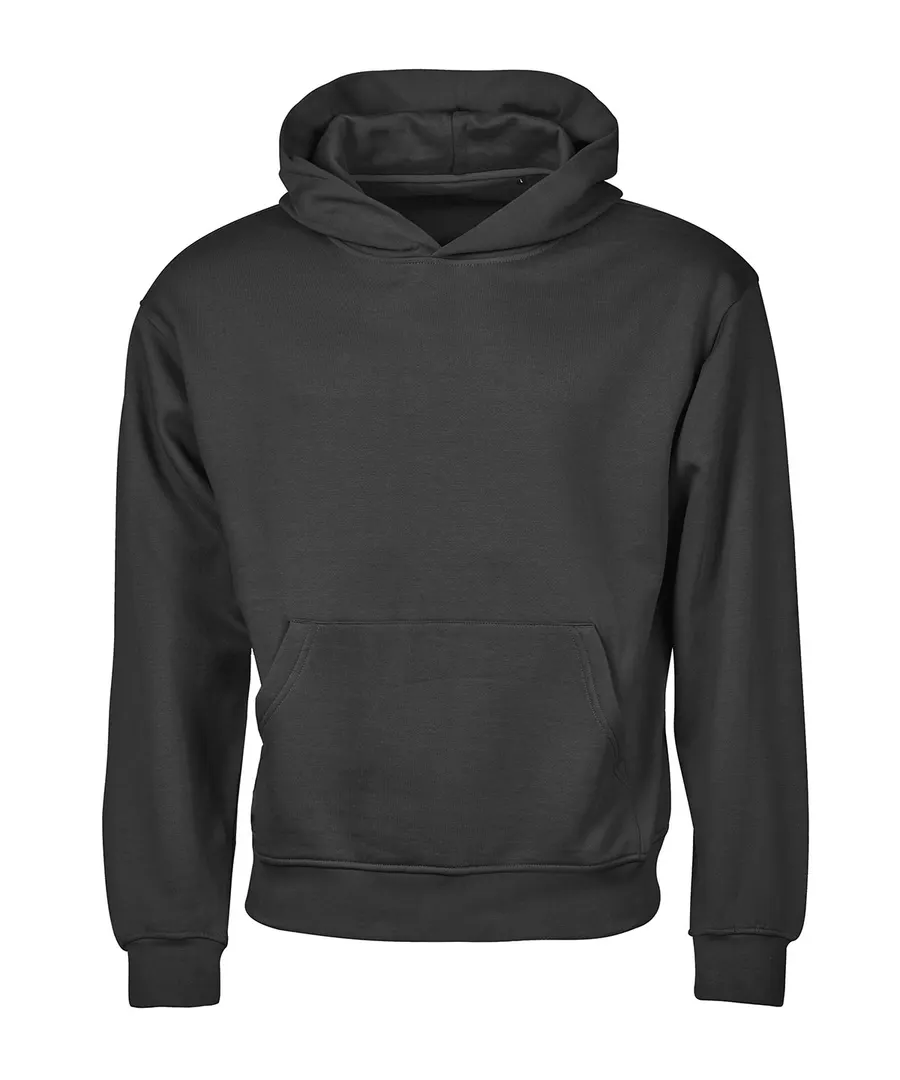 UNLABELED heavy loose-fit hooded sweatshirt (5162) – Black