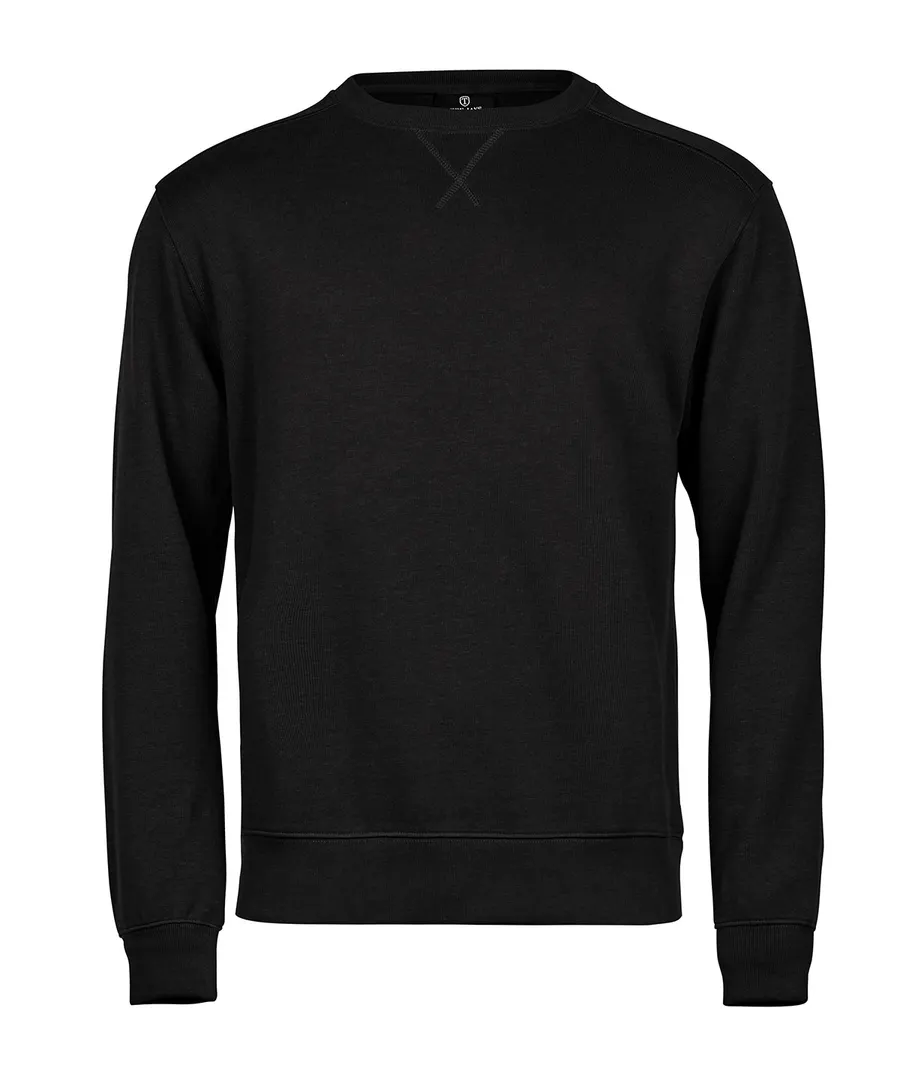 Ribbed interlock crew neck (5504) – Black