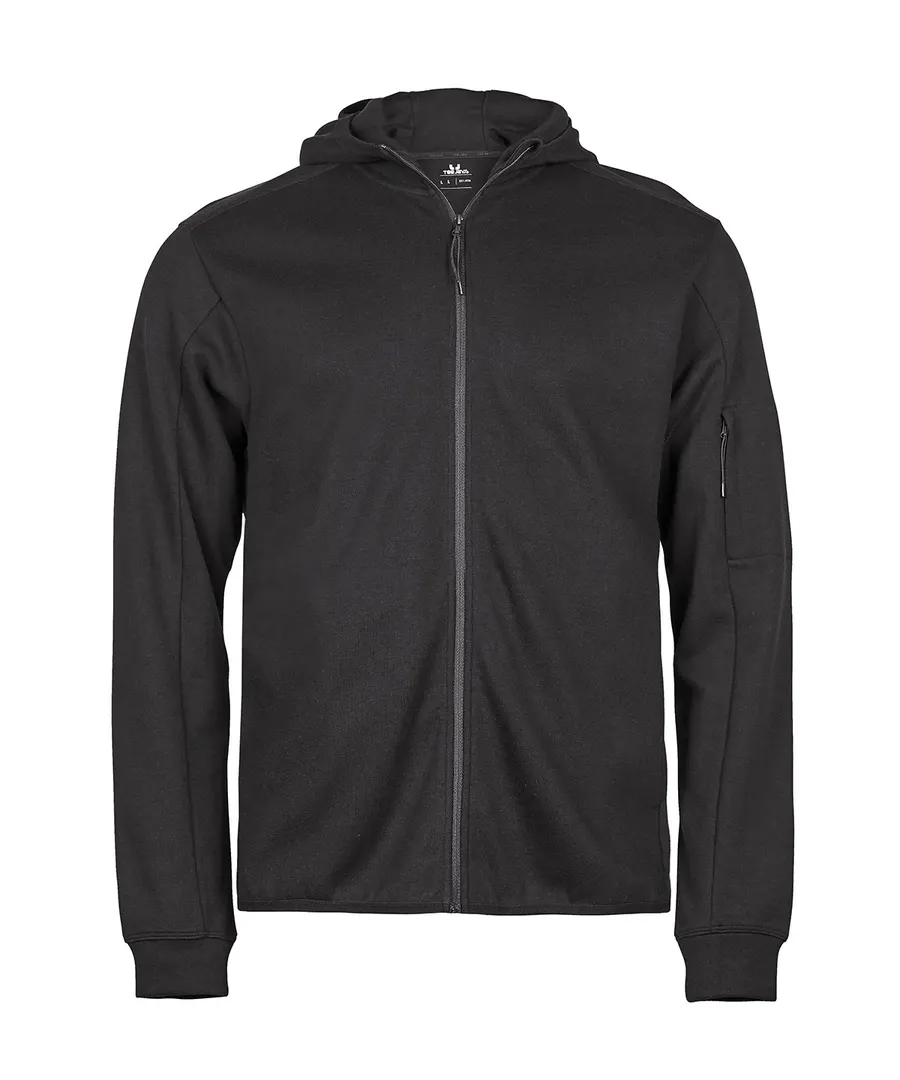 Athletic hooded full-zip sweatshirt (5706) – Black