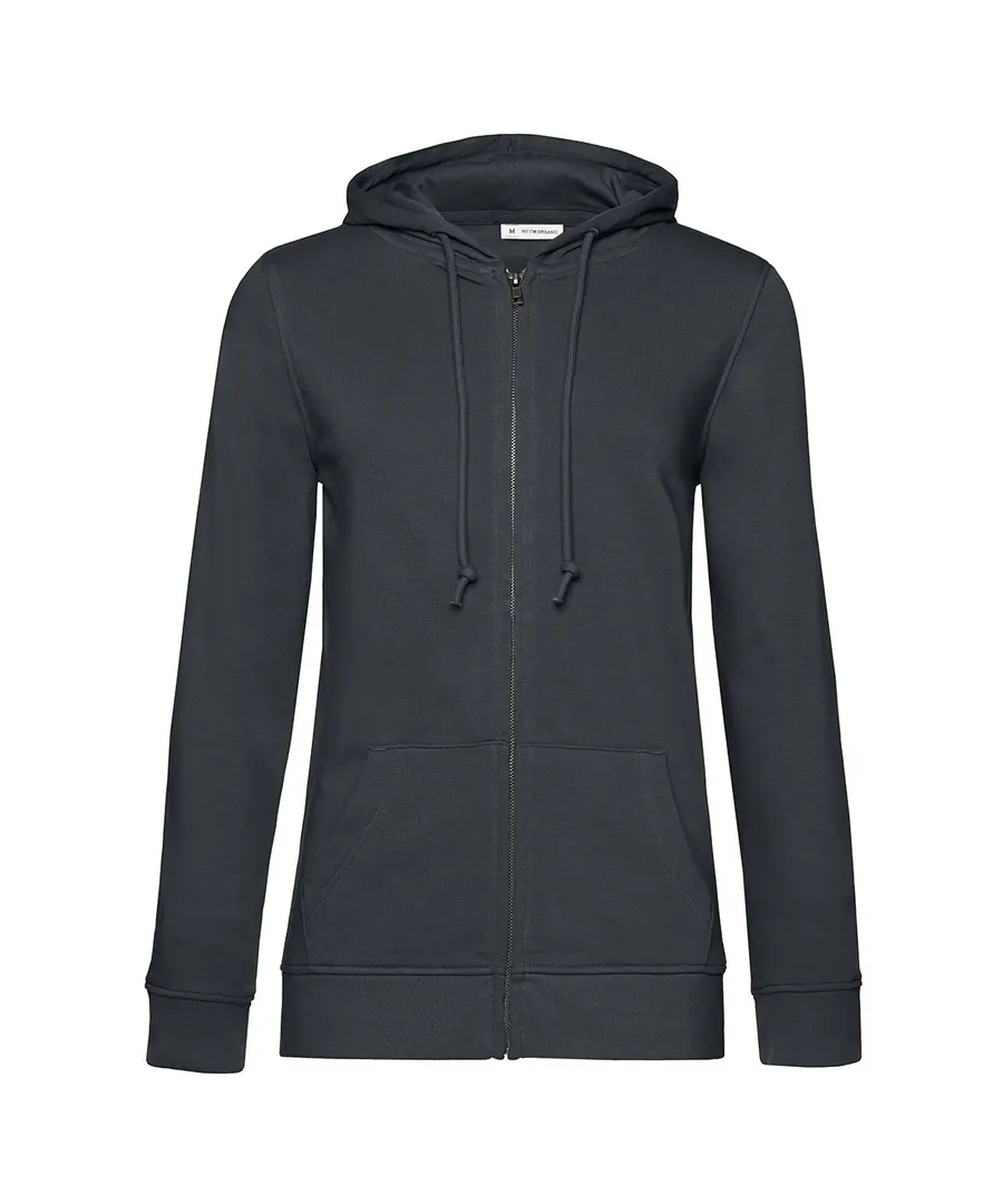 B&C Inspire Zipped Hood /women – Asphalt