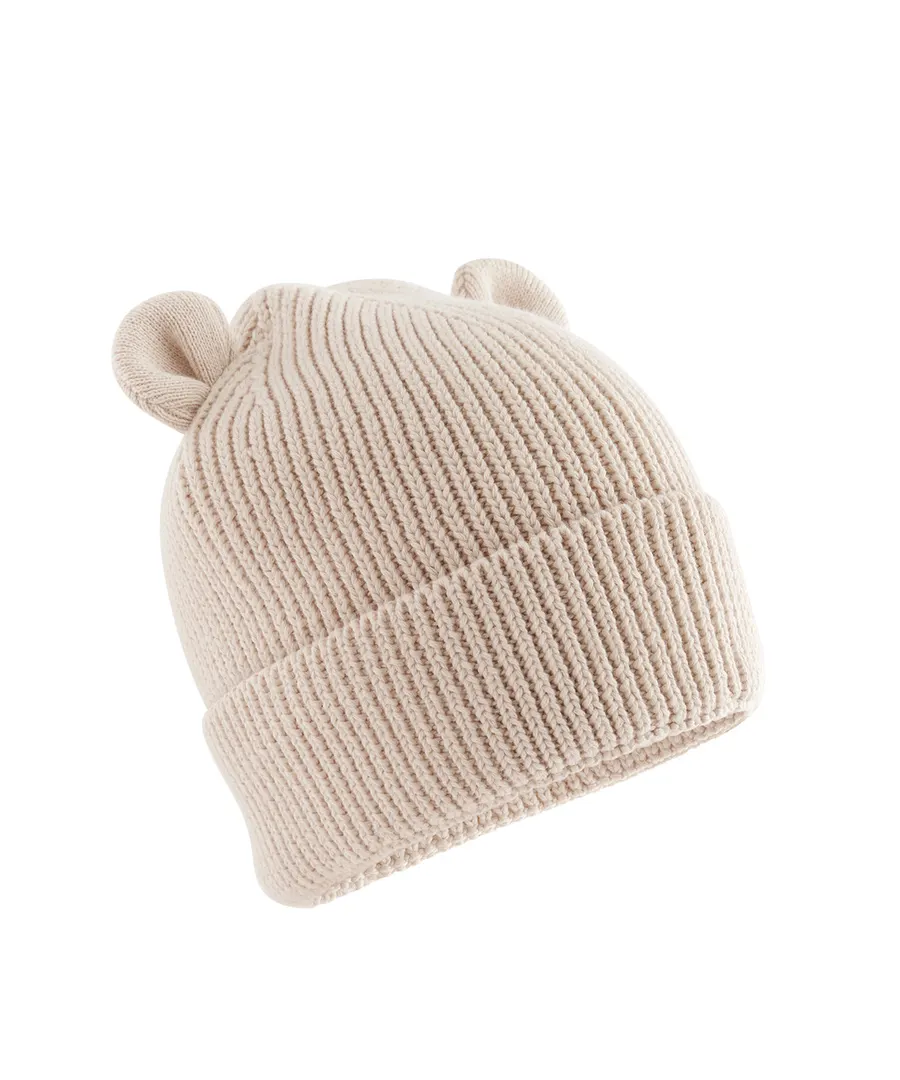 Organic baby bear beanie – Almond