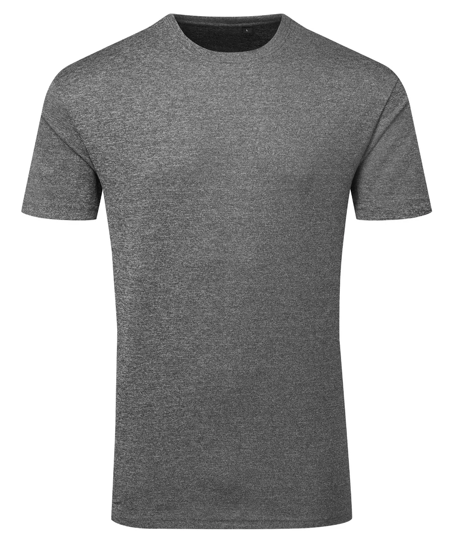 Tridri® ion-charge recycled textured tee – Black Melange