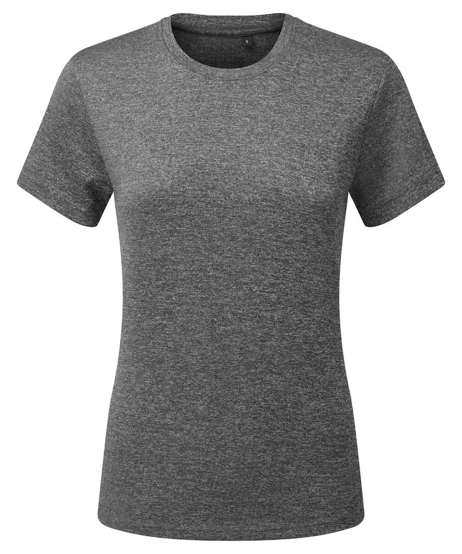 Women’s TriDri® ion-charge recycled textured tee – Black Melange