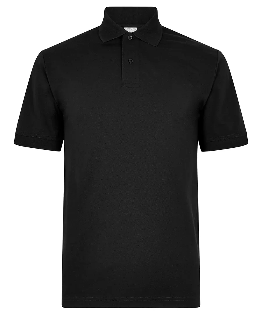 Regular fit recycled Superwash® 60°C polo – Black