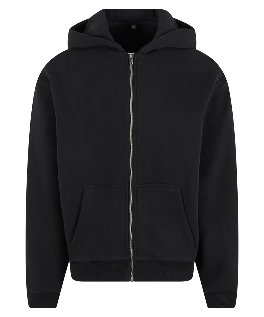 Fluffy zip hoodie – Black