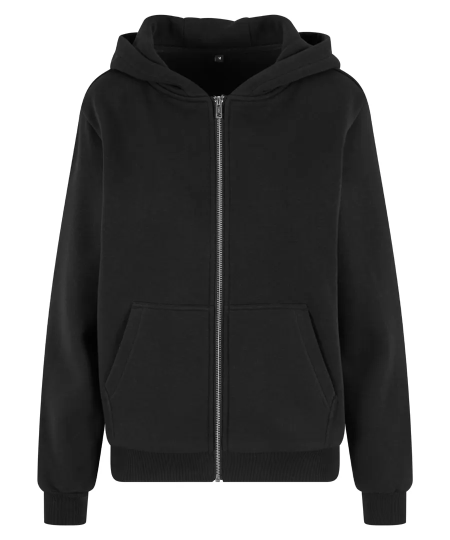 Women’s fluffy zip hoodie – Black