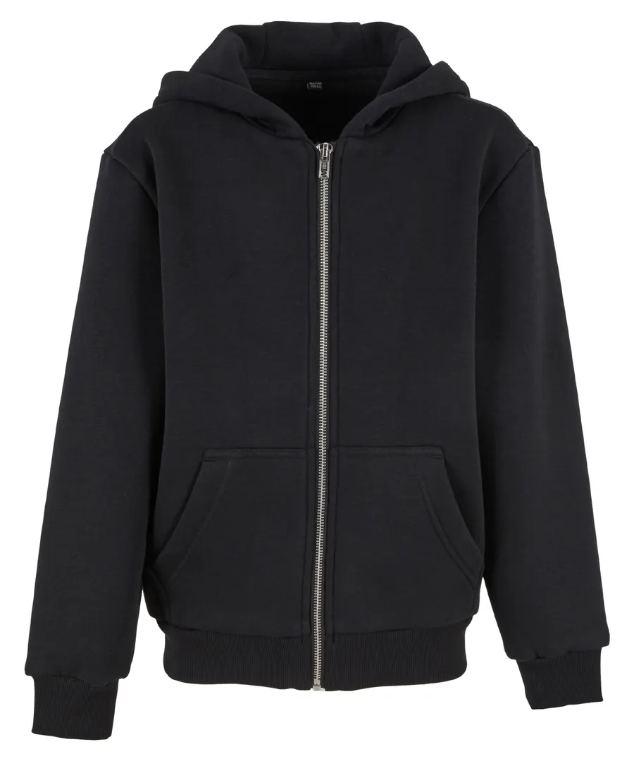 Kids fluffy zip hoodie – Black