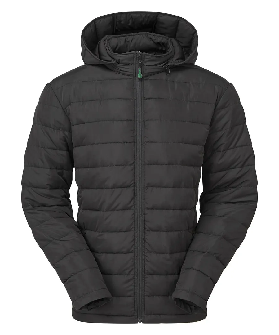 Delmont recycled padded jacket – Black