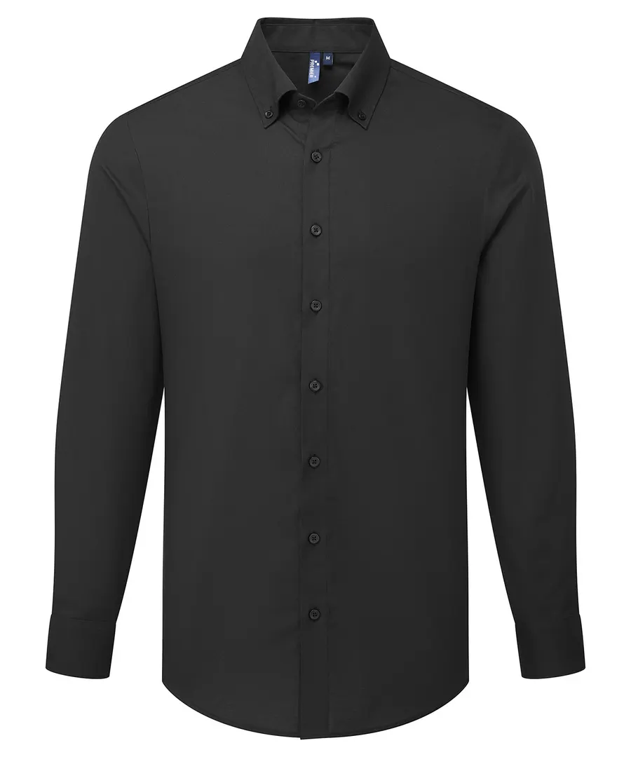 ‘Supreme’ Oxford long sleeve shirt – Black