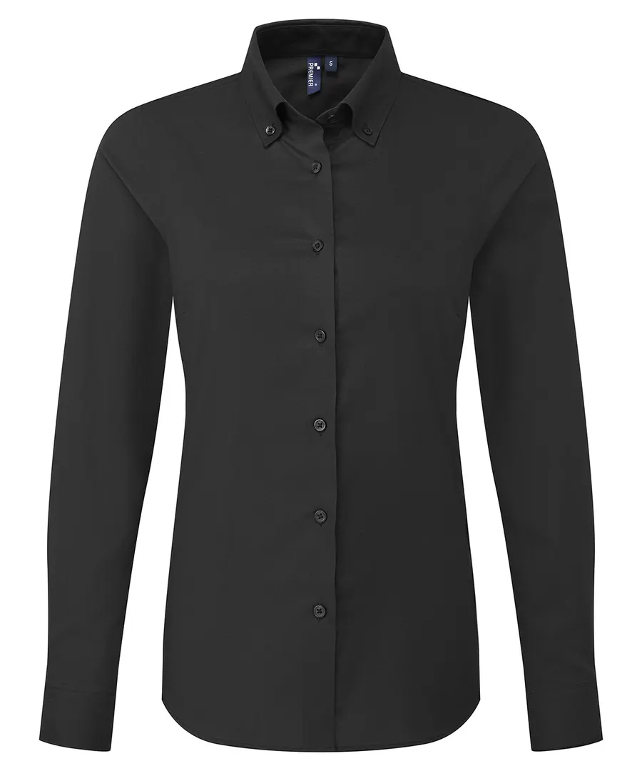 Women’s ‘Supreme’ Oxford long sleeve shirt – Black