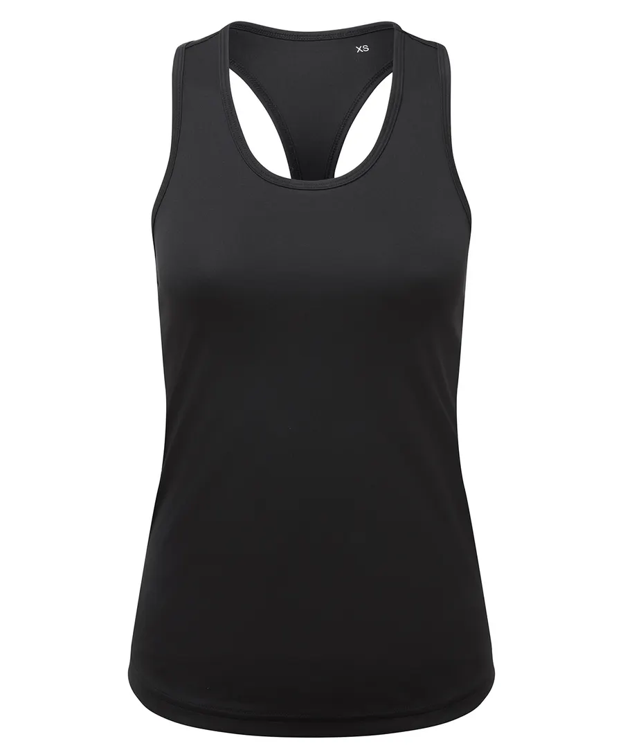 Women's TriDri® recycled performance slim racer back vest – Black