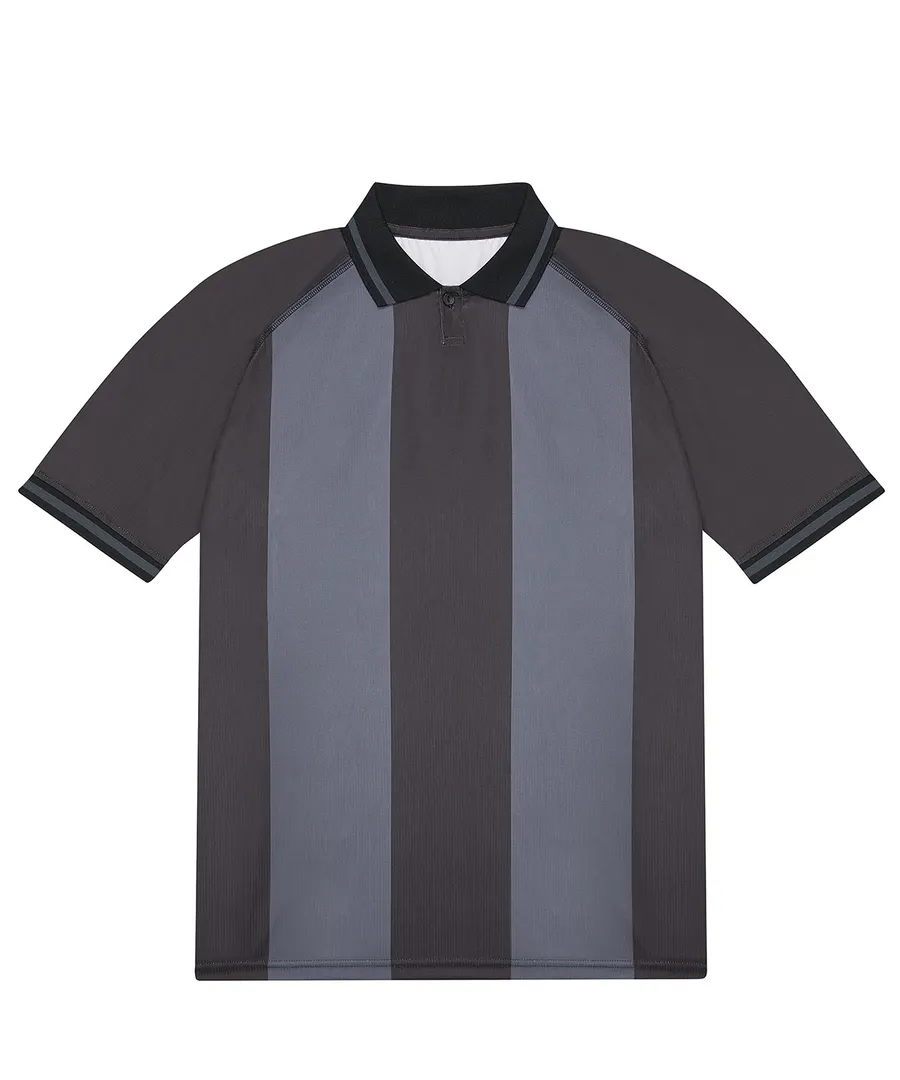 B&C Active polo – Black/Dark Grey