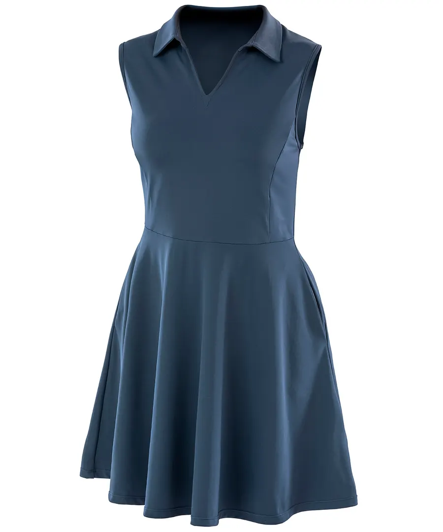 Spiro recycled women’s fitness dress – Navy