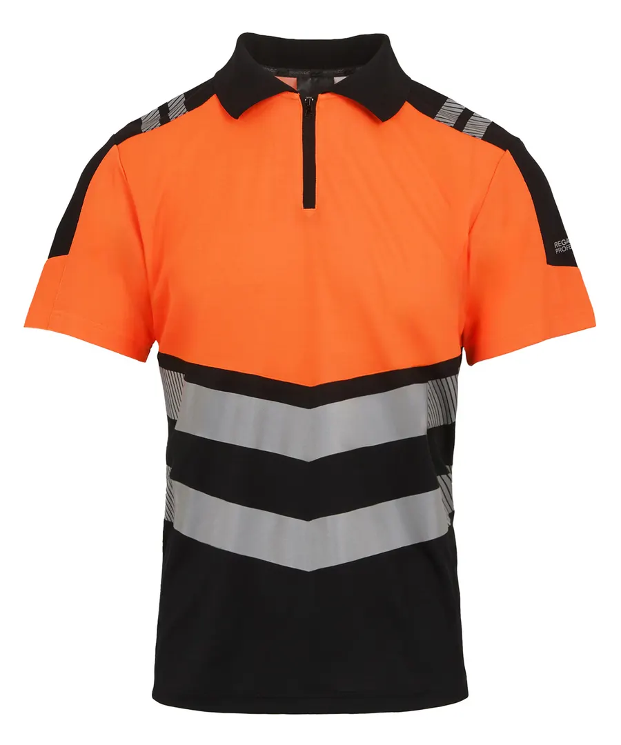 Hi-Vis X-Pro Polo (Class 1) – Black/Orange