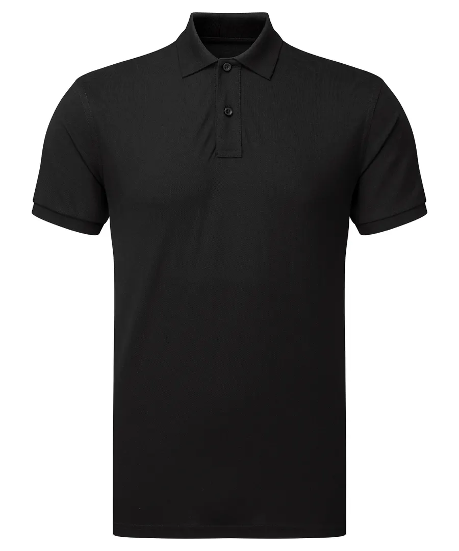 Men’s polycotton blend polo – Black