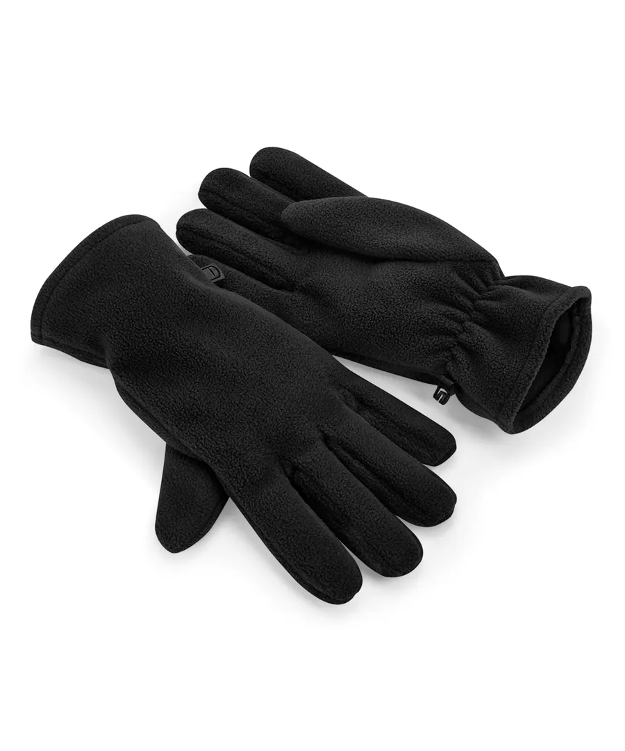 Recycled fleece gloves – Black