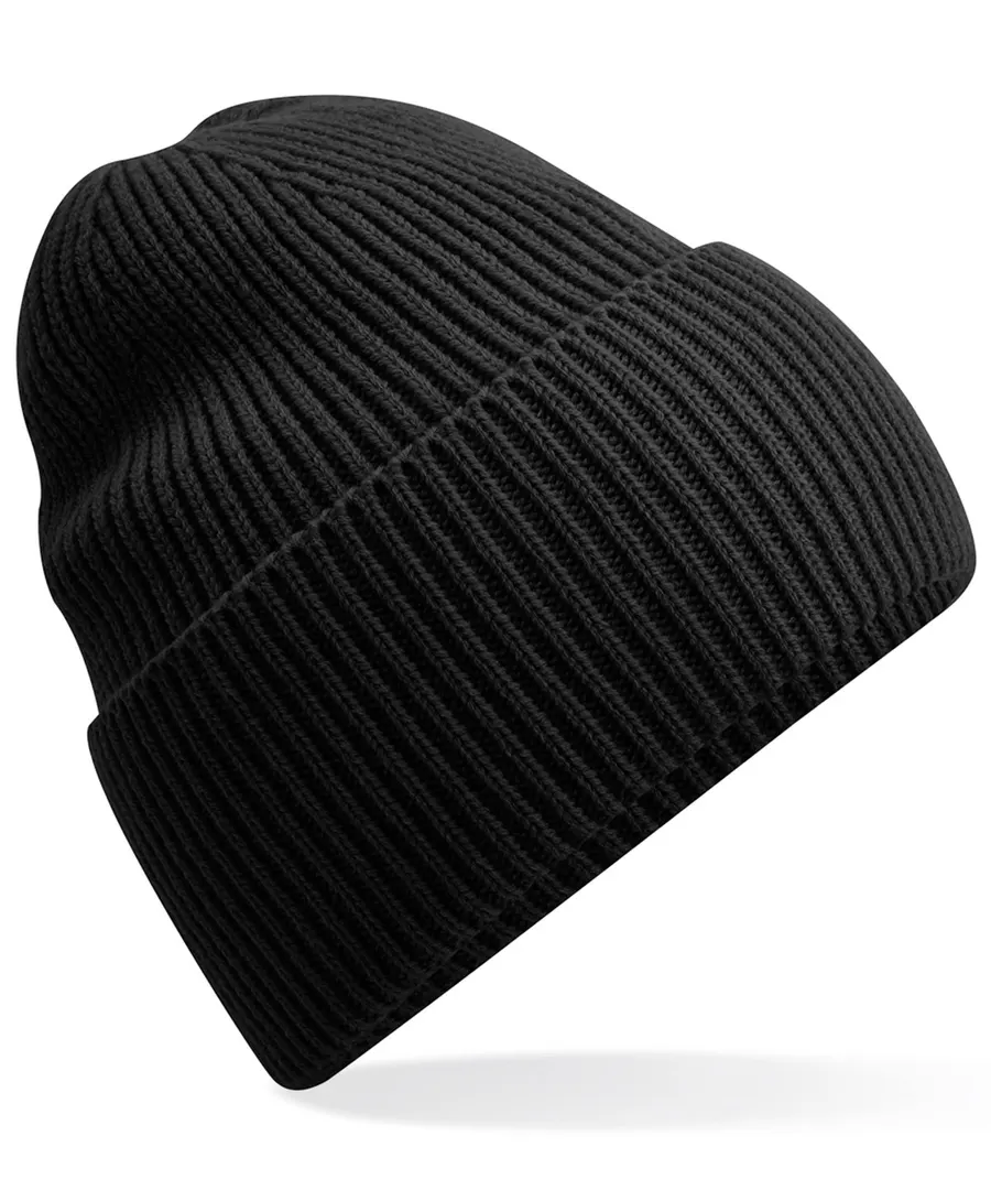 Oversized cuffed beanie – Black