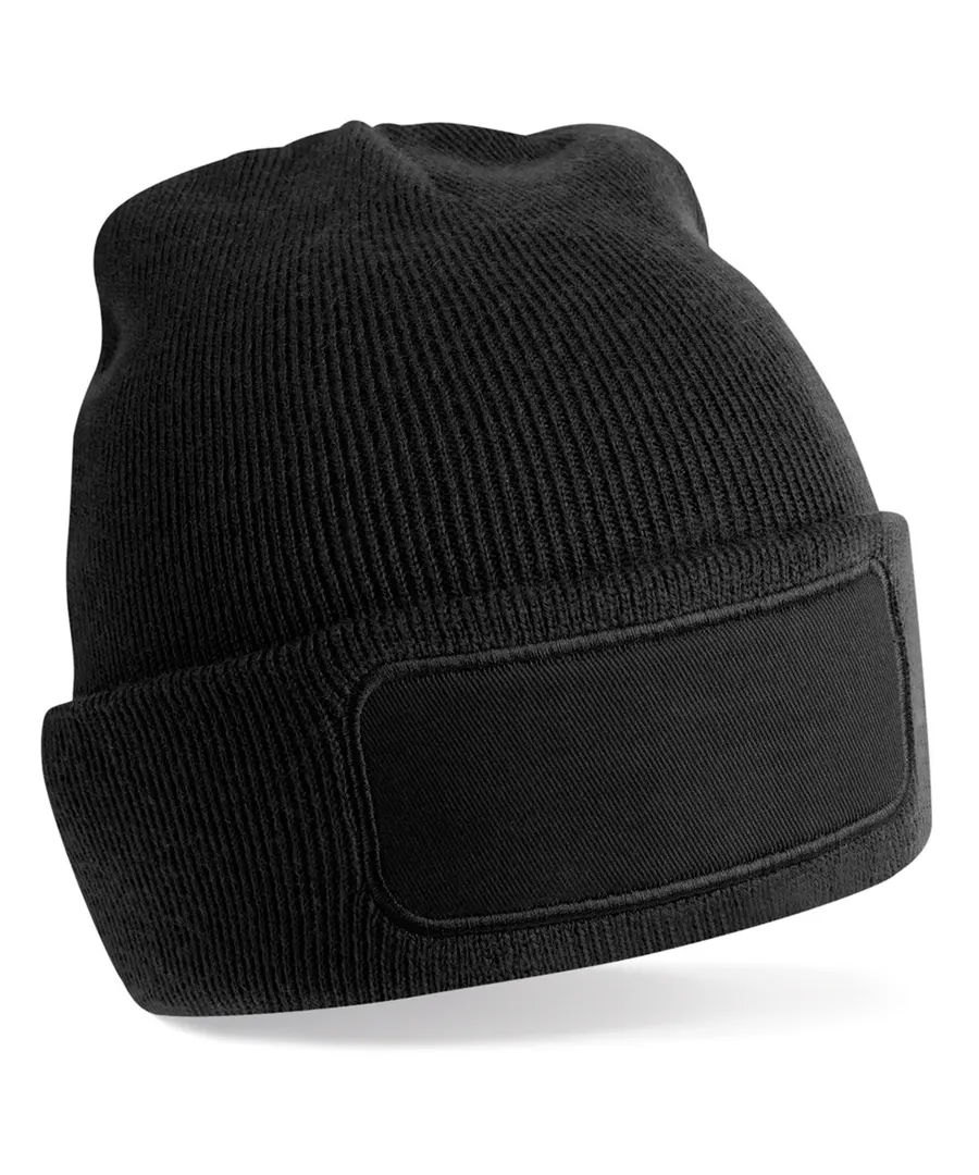 Recycled original patch beanie – Black