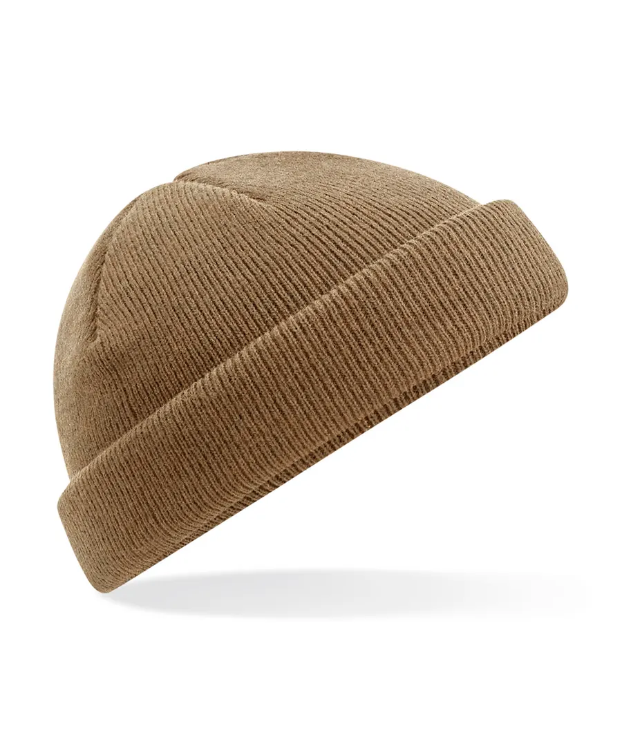 Recycled mini fisherman beanie – Biscuit