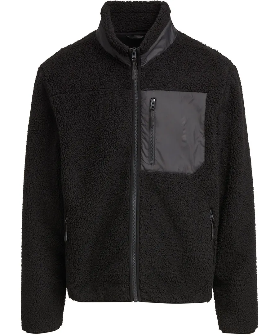 Bonded sherpa jacket – Black