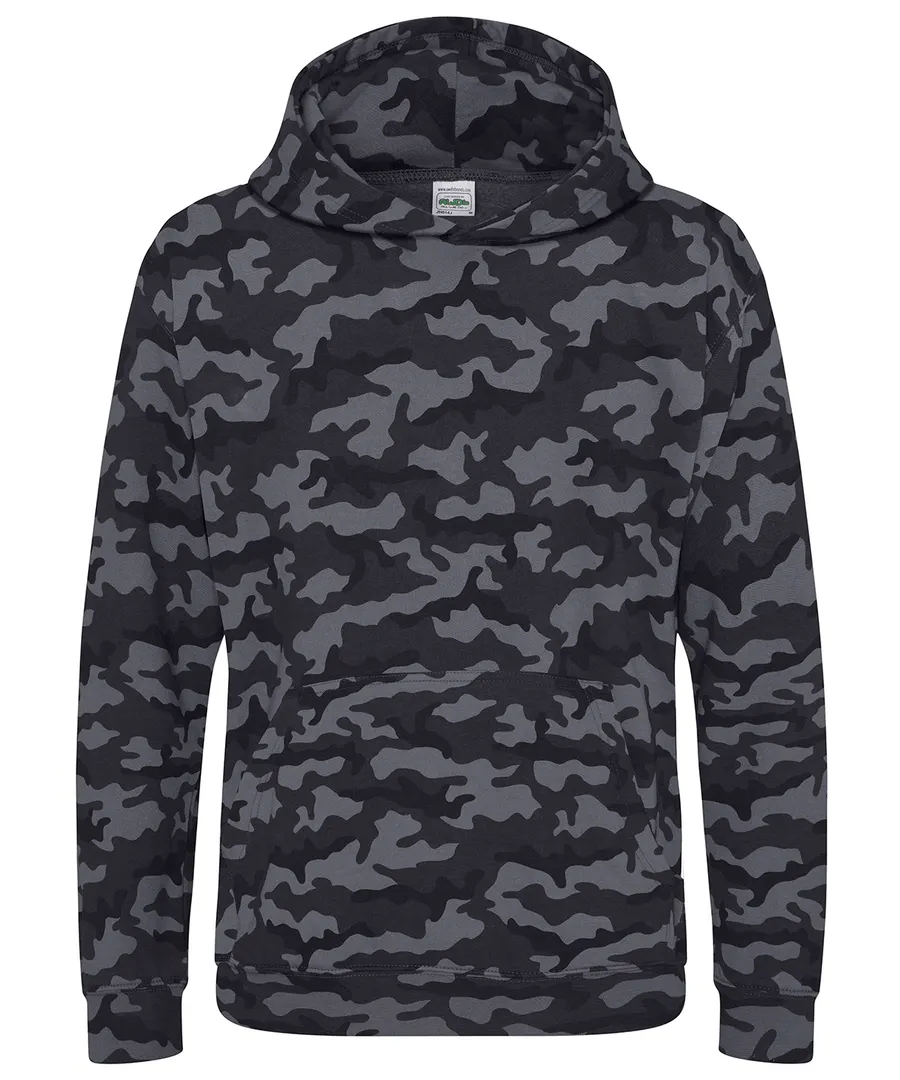 Kids camo hoodie – Black Camo