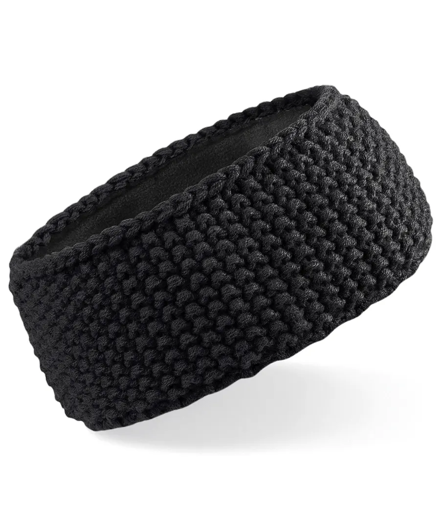 Slopeside waffle headband – Black