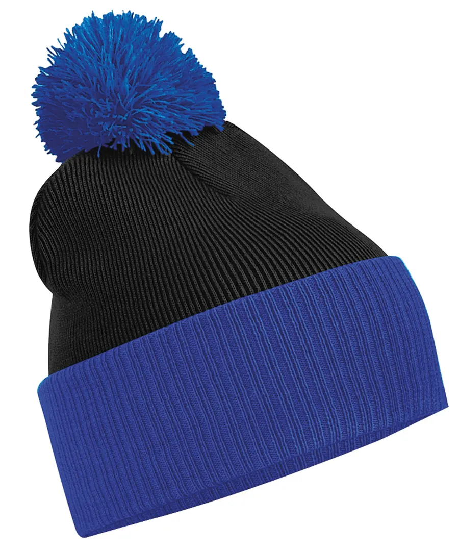 Snowstar® two-tone beanie – Black/Bright Royal