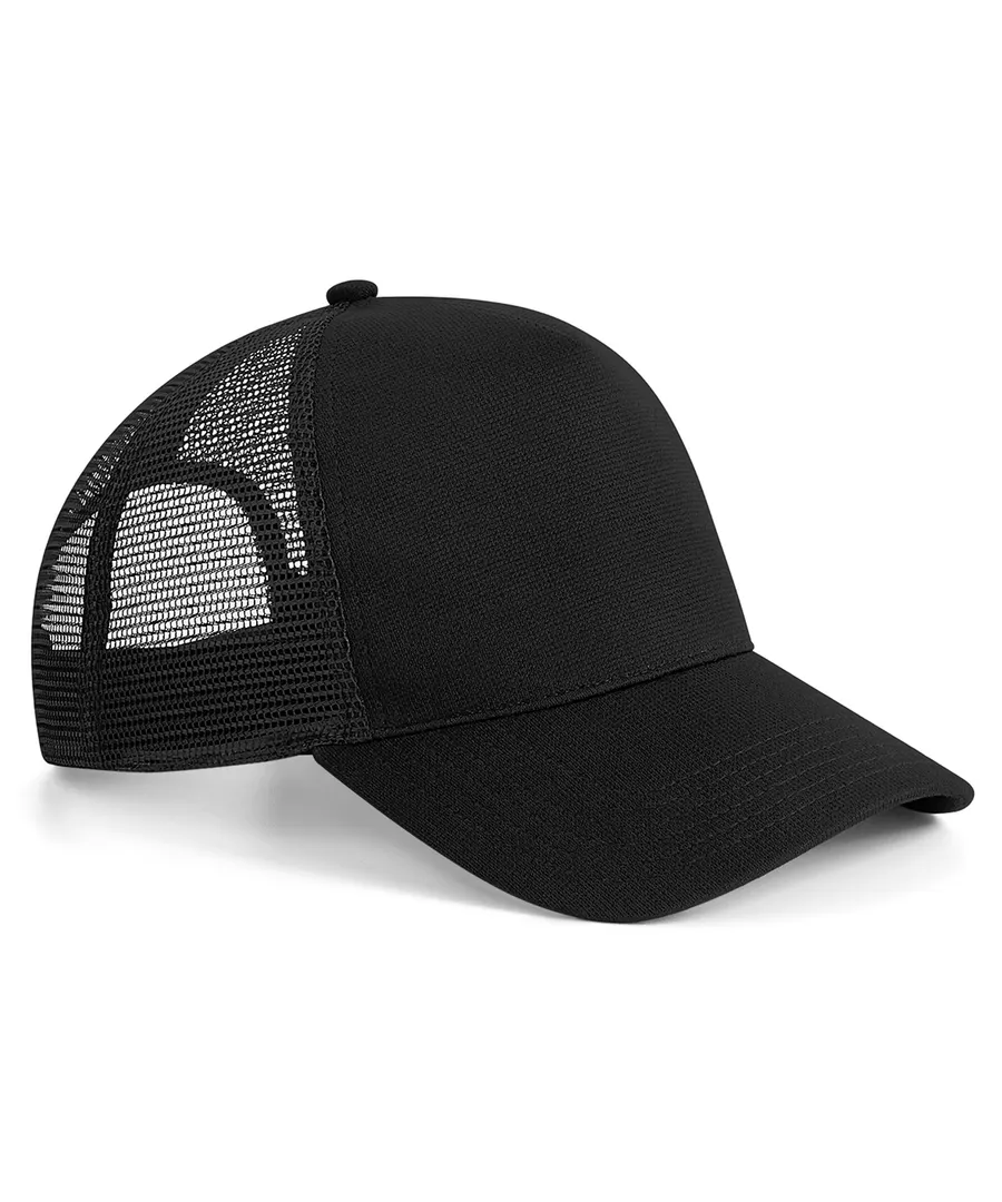 Microknit snapback trucker – Black