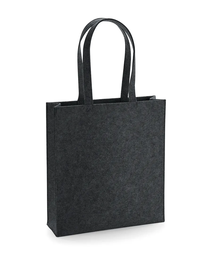 Felt tote bag – Charcoal Melange