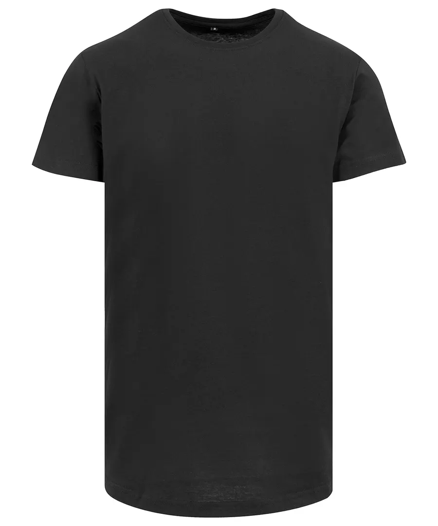 Shaped long tee – Black