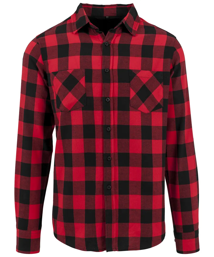 Checked flannel shirt – Black/Red