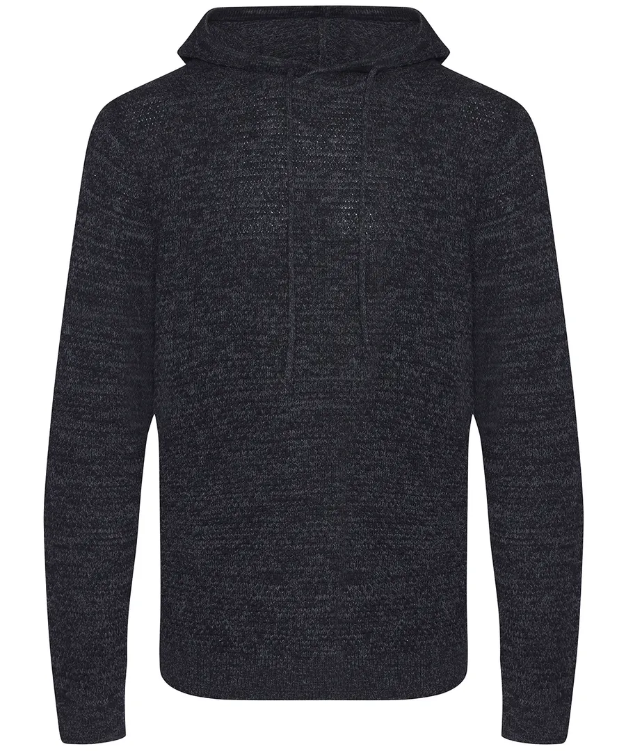 Iguazu regen knitted hoodie – Charcoal/Black