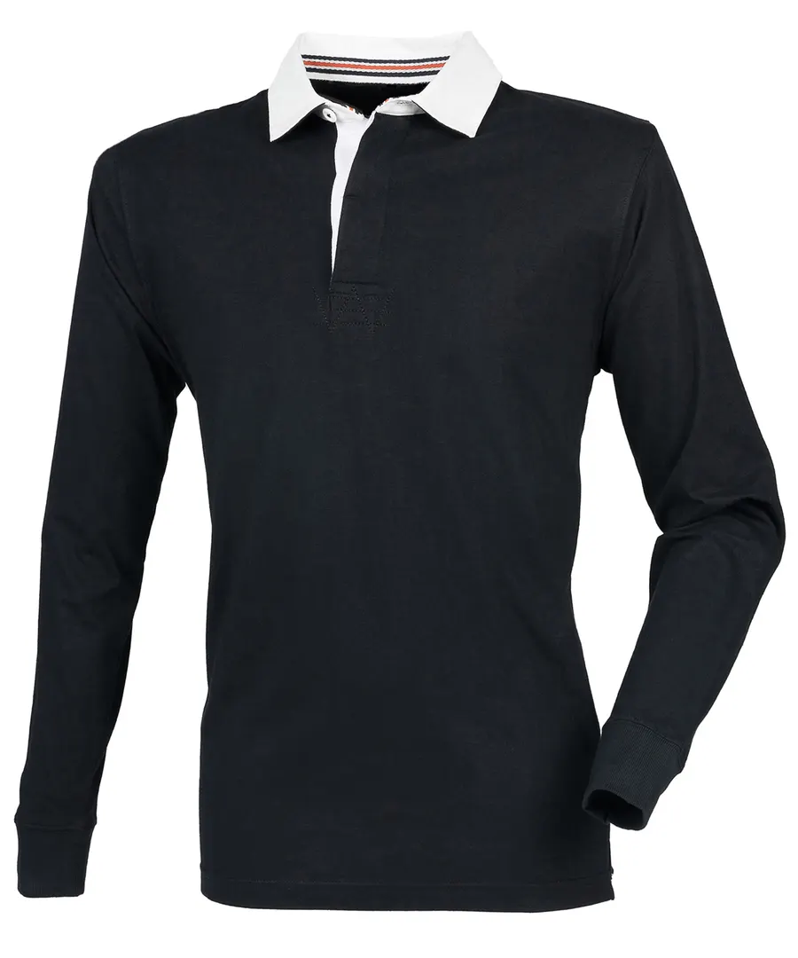 Premium superfit rugby shirt – Black