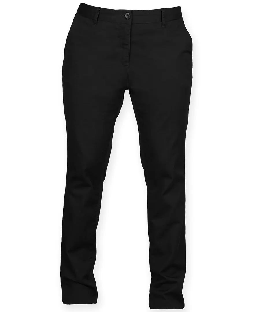 Women's stretch chinos – Black