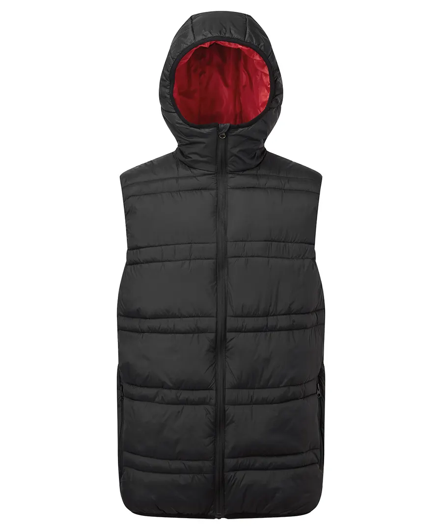 Latitude hooded bodywarmer – Black/Red