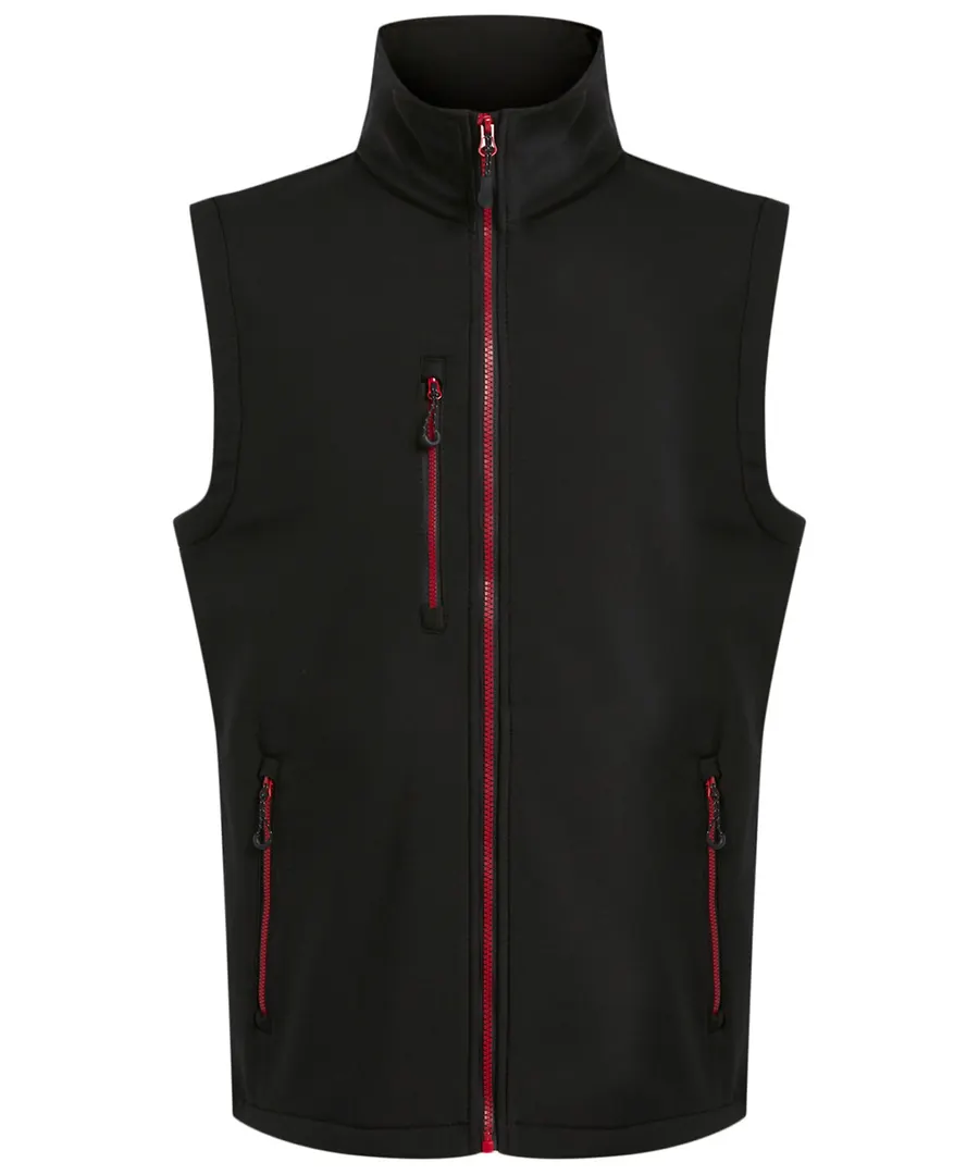 Navigate 2-layer softshell bodywarmer – Black/Classic Red