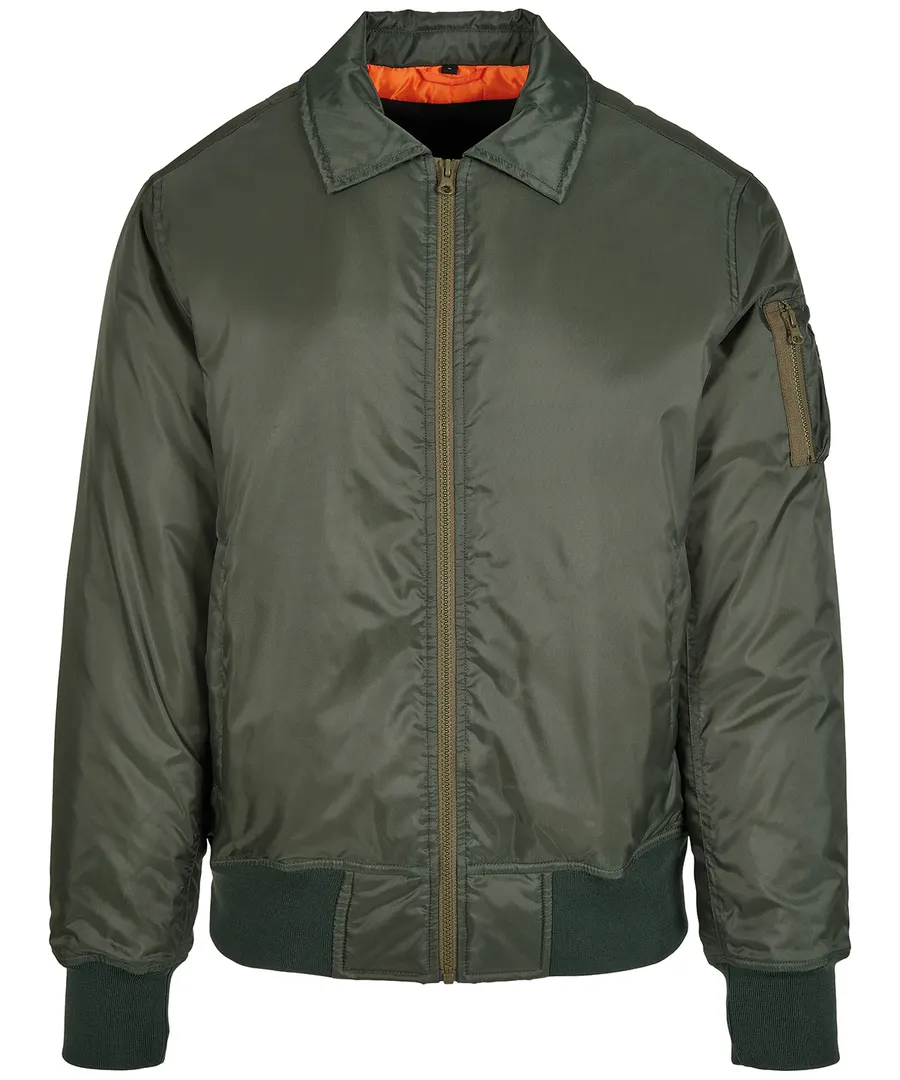 Collar bomber jacket – Dark Olive