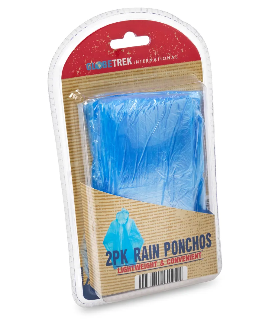 Rain ponchos (2-pack) – Blue