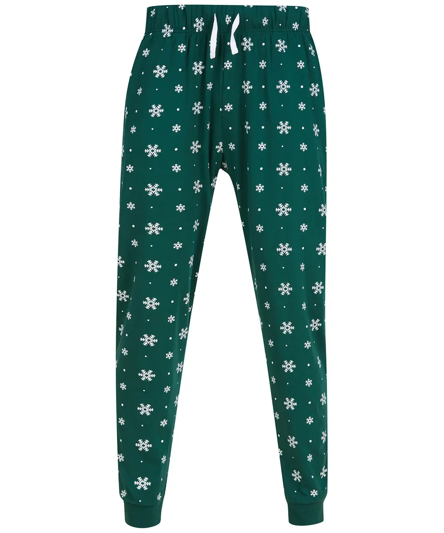 Lounge pants – Bottle/White Snowflakes