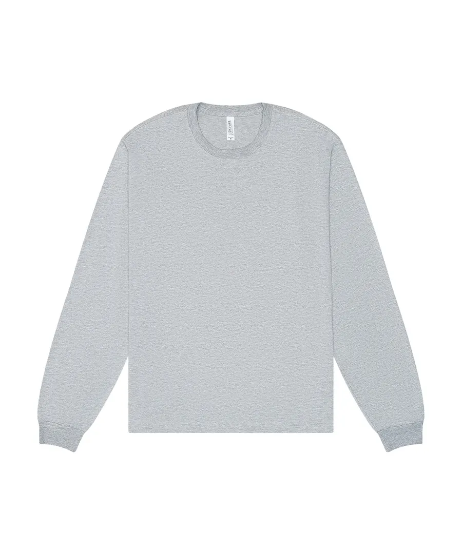 Unisex heavy boxy long sleeve tee – Athletic Heather