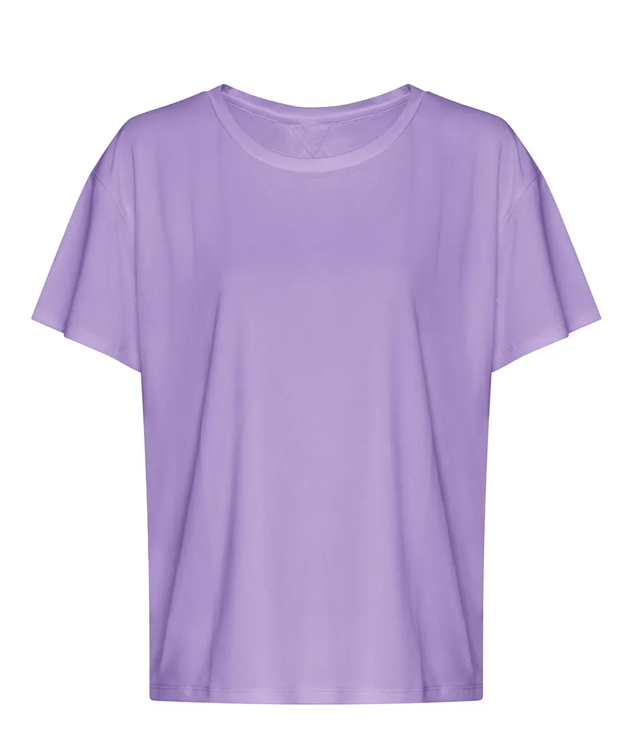 Women’s open back T – Digital Lavender