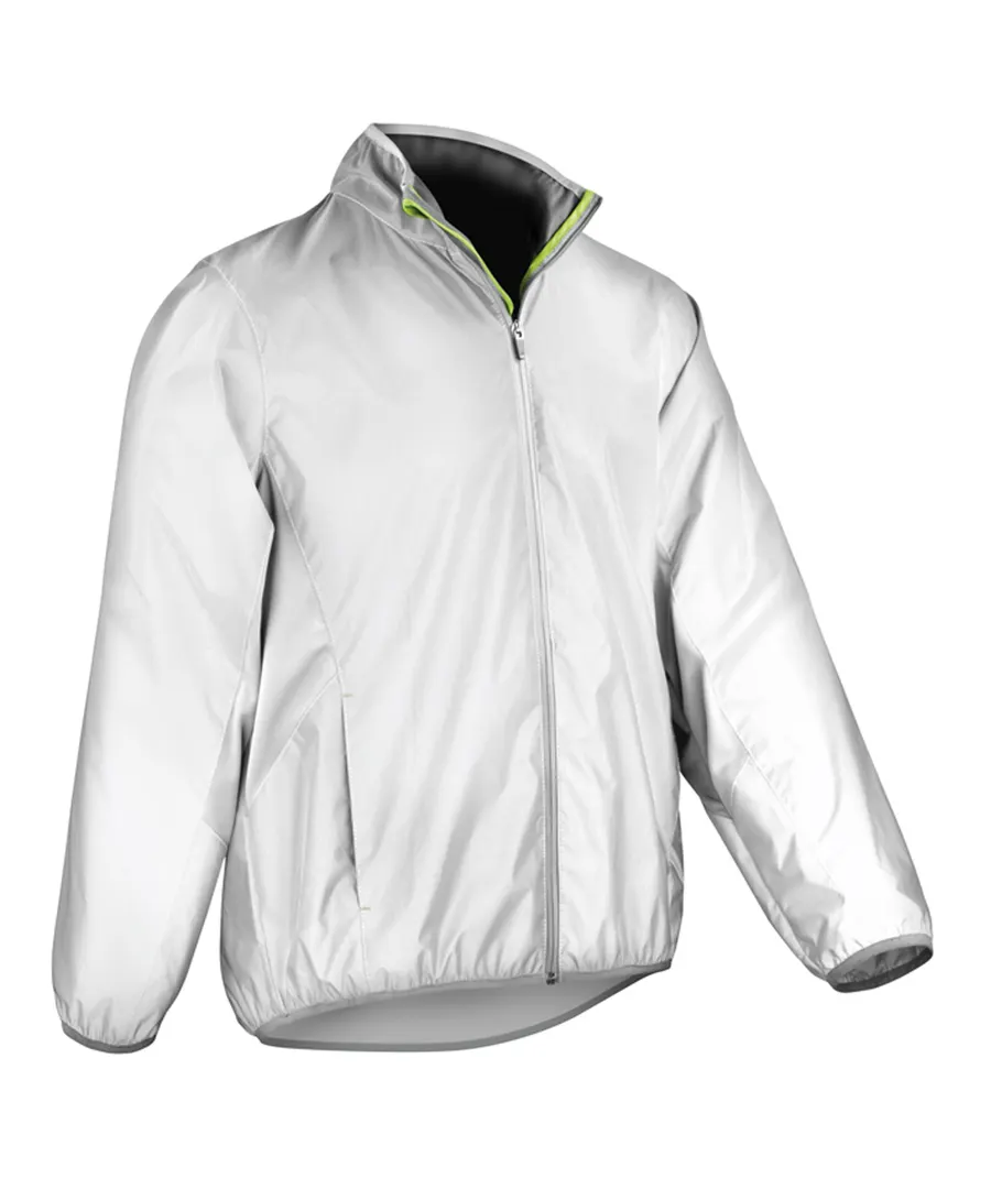 Luxe reflective hi-vis jacket – Neon White