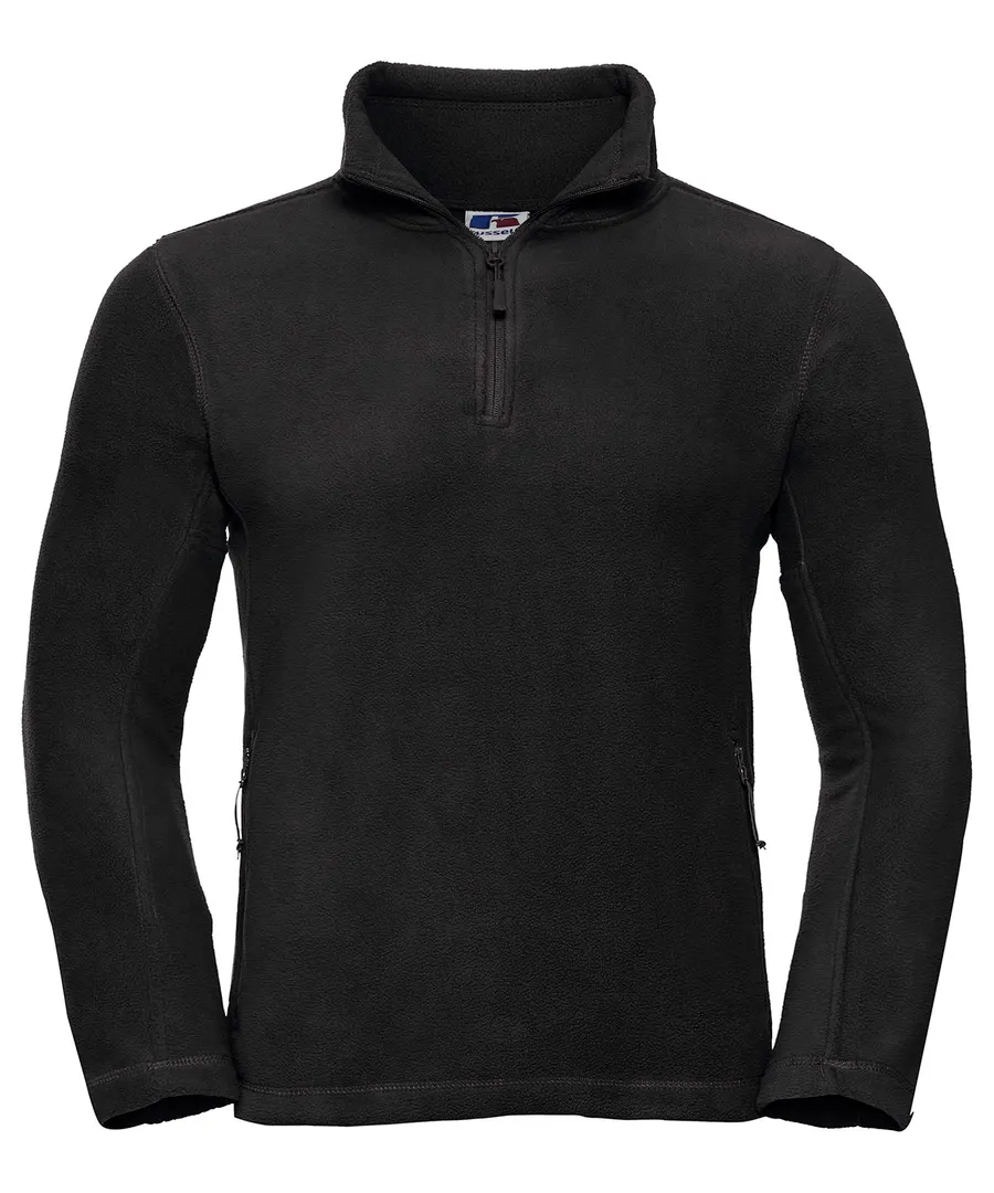 ¼-zip outdoor fleece – Black